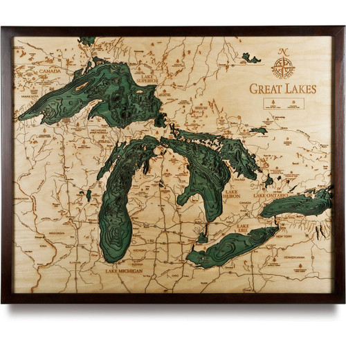 Great Lakes - Large - Dark Frame