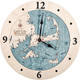 Cape Cod Nautical Topographic Wood Clock - Customizable