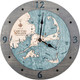 Cape Cod Nautical Topographic Wood Clock - Customizable