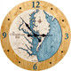 Chesapeake Bay Nautical Topographic Wood Clock - Customizable