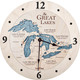 Great Lakes Nautical Topographic Wood Clock - Customizable