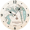 Jacksonville Nautical Topographic Wood Clock - Customizable