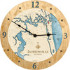 Jacksonville Nautical Topographic Wood Clock - Customizable