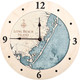 Long Beach Nautical Topographic Wood Clock - Customizable