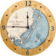 Long Beach Nautical Topographic Wood Clock - Customizable