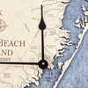 Long Beach Nautical Topographic Wood Clock - Customizable