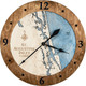 St. Augustine Nautical Topographic Wood Clock - Customizable