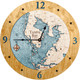 Tampa Bay Nautical Topographic Wood Clock - Customizable