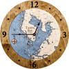 Tampa Bay Nautical Topographic Wood Clock - Customizable